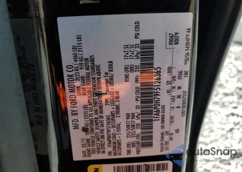 2015 Ford Fusion Se z USA, uszkodzony, nr VIN 1FA6P0H79F5126365